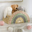 Rainbow Woven Storage Basket for Kids – Toy, Book, Stuffed Animal & Blanket Organizer with Handles for Nursery and Playroom-cc-091712