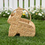Bunny Shaped Straw Woven Basket with Handle, Handmade Grass Easter Basket for Eggs, Candy & Chick Plush, Spring Holiday Decor -ZENG-091802