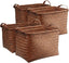 Large Handwoven Laundry Baskets - Set of 4