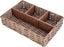 4-Compartment Woven Storage Basket with Dividers