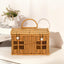 Small House-Shaped Rattan Basket with Lid