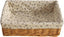 Lined Rectangular Wicker Storage Basket