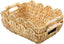 Scalloped Gift Baskets with Wooden Handles - Set of 2
