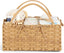 Diaper Caddy Organizer - Hand Rattan Nursery Storage Basket for Baby