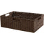 Cesta de almacenamiento de cuerda de papel tejido rectangular