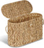 Slim Water Hyacinth Toilet Paper Basket with Lid