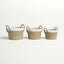 Hand-woven seagrass decorative basket Three-piece set
