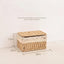 Handwoven Fabric Lined Storage Basket Set Home Shelf Organizer Bin Decor