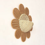 Natural Rattan Flower Wall Basket – Handwoven Hanging Storage Organizer for Bedroom, Nursery & Entryway-cc-091705