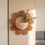 Natural Rattan Flower Wall Basket – Handwoven Hanging Storage Organizer for Bedroom, Nursery & Entryway-cc-091705