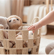 3-Piece Woven Storage Basket Set with Handles – Decorative Toy & Home Organizer Baskets-cc-091719