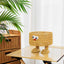 Cute Cartoon Eyes Round Woven Storage Basket with Feet, Handwoven Wicker Organizer Bin for Kids Toys, Snacks & Tabletop Home Decor -ZENG-091613