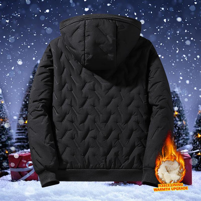 Men's Autumn and Winter Hooded Lamb Woolen Cotton Jacket - Warm and Puffed Full Zipper Jacket with Soft Polyester Lining, Zipper Pockets, Suitable for Cold Weather - Machine Washable, Regular Fit. Menswear Coats Menswear Coats Stylish Tops Beige Casual Main Image