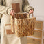 Water Hyacinth Storage Basket with Handles – Handwoven Natural Organizer for Laundry, Toys, Blankets, Clothes & Home Storage-cc-091711