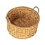 Household Essentials Round Handwoven Water Hyacinth and Seagrass Basket with