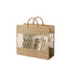 Scandinavian Wicker Storage Basket with Open Weave Top & Dual Handles, Handwoven Rattan Magazine Holder for Blankets, Toys & Nordic Home Decor -ZENG-091621