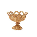 Tall Wicker Bread Basket with Linen Liner & Handles, Handwoven Rattan Sourdough Bread Serving Basket for Kitchen, Farmhouse Table & Bakery Display -ZENG-091623