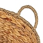 Household Essentials Round Handwoven Water Hyacinth and Seagrass Basket with