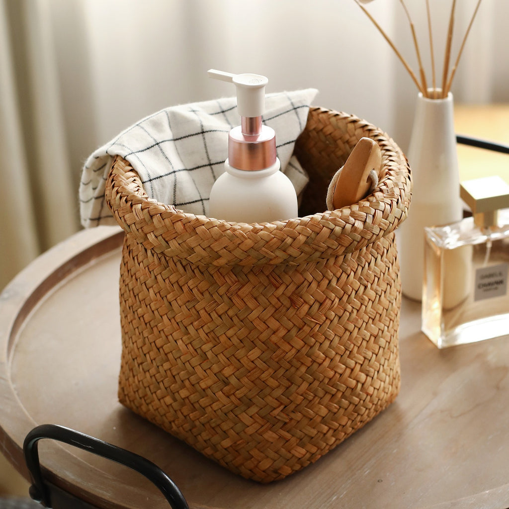 Woven Utensil Holder Basket – Kitchen Counter Organizer for Cooking Tools, Towels & Home Storage-091612-cc