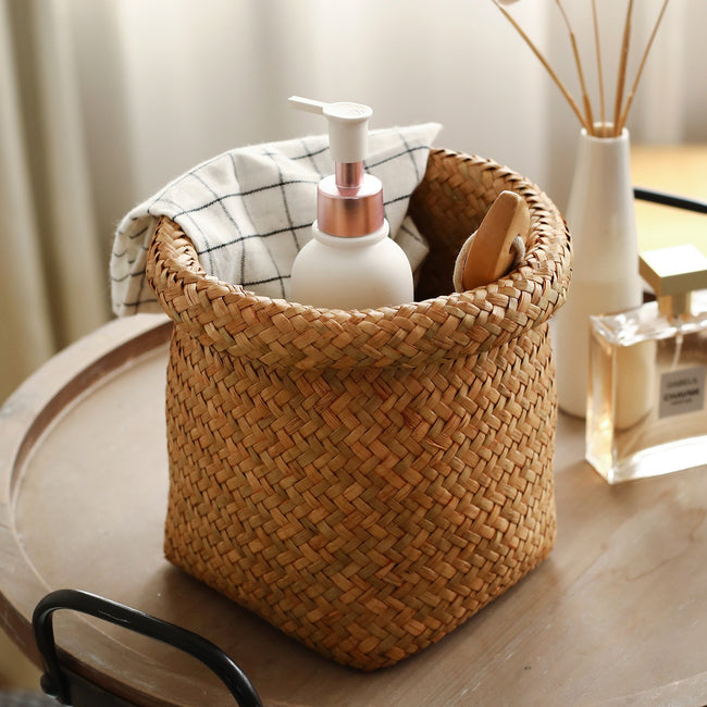 Woven Utensil Holder Basket – Kitchen Counter Organizer for Cooking Tools, Towels & Home Storage-091612-cc Hover Image