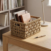 Rectangular Woven Storage Basket – Decorative Organizer Bin for Towels, Books, Shelves & Home Storage-cc-092003