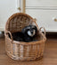 Willow Baby Bassinet Cradle Basket, Natural Light Brown Woven Oval Crib with Arch Canopy and Handle for Newborn Sleep -cc-091701