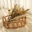 Oval Woven Rattan Serving Tray with Handles – Decorative Coffee Table & Home Organizer Basket-091615-cc
