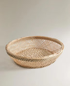 CESTA DE BAMB� TRENZADA