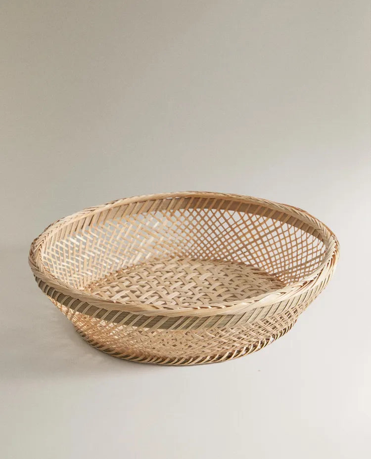CESTA DE BAMB� TRENZADA