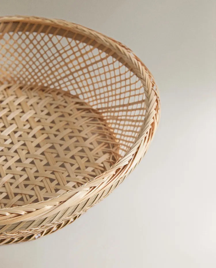 CESTA DE BAMB� TRENZADA