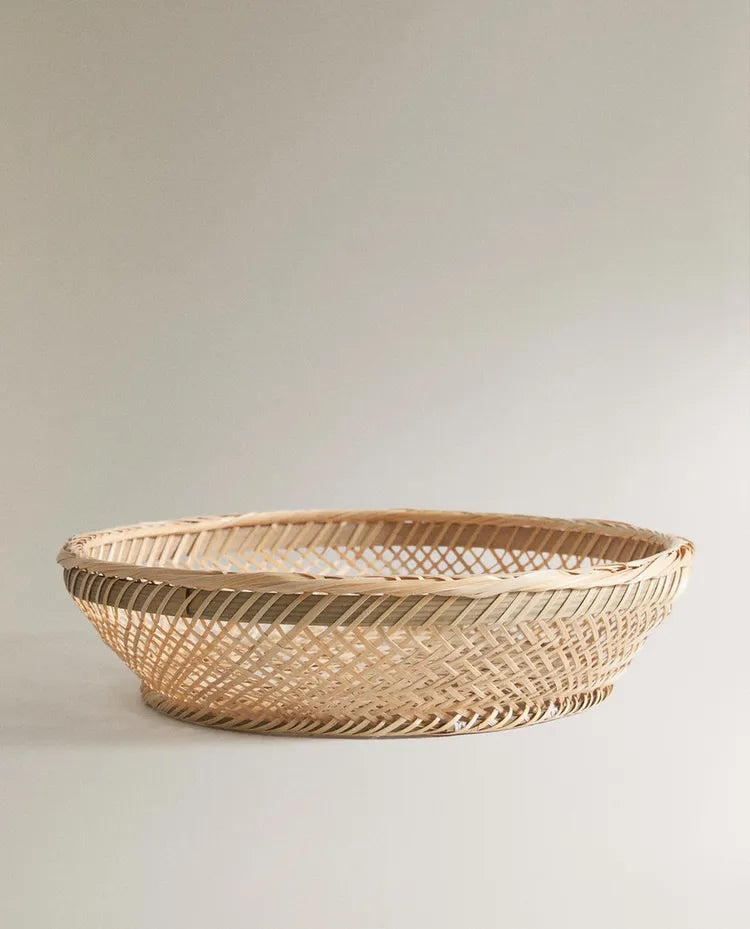 CESTA DE BAMB� TRENZADA