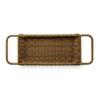 Woven Bathtub Tray with Handles – Spa Bath Caddy & Multipurpose Countertop Organizer-cc-091717