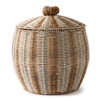 Large Woven Storage Basket with Lid – Two-Tone Decorative Laundry Hamper for Blankets, Toys & Home Organization-cc-092002