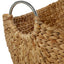 4-Piece Set of Hand-Woven Brown Seagrass Storage Baskets with Metal Handles