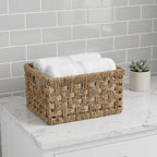 Rectangular Woven Storage Basket – Decorative Organizer Bin for Towels, Books, Shelves & Home Storage-cc-092003