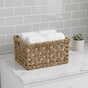 Rectangular Woven Storage Basket – Decorative Organizer Bin for Towels, Books, Shelves & Home Storage-cc-092003