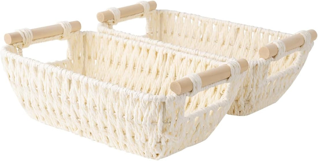 Large Water Hyacinth Storage Baskets - Set of 2