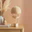 Woven Hot Air Balloon Decor, Handmade Rattan Hanging Ornament with Dome & Basket, Boho Wicker Shelf Decor for Home & Nursery -ZENG-091705
