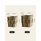 Woven Storage Basket with Handles – Large Decorative Laundry Hamper for Bedroom, Living Room & Home Organization-091625-cc