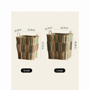 Woven Storage Basket with Handles – Large Decorative Laundry Hamper for Bedroom, Living Room & Home Organization-091625-cc