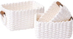 Small Paper Rope Storage Baskets - Set of 3