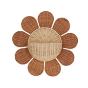 Natural Rattan Flower Wall Basket – Handwoven Hanging Storage Organizer for Bedroom, Nursery & Entryway-cc-091705