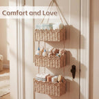 Cesta colgante sobre la puerta Cestas decorativas colgantes para guarder�a de 3 niveles grandes