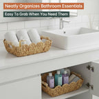 Scalloped Gift Baskets with Wooden Handles - Set of 2