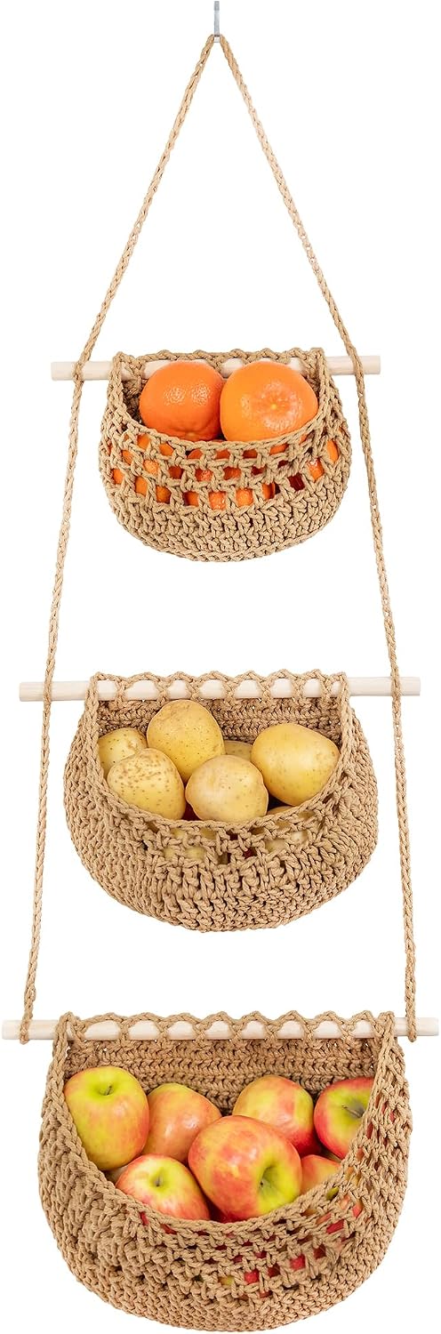 Cotton Hanging Fruit Basket