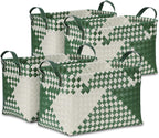 Large Handwoven Laundry Baskets - Set of 4