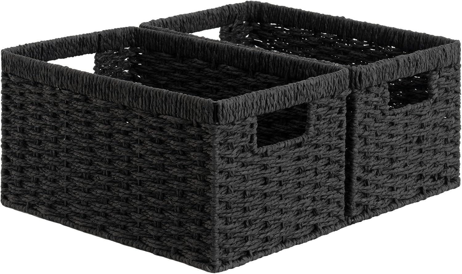 Medium Water Hyacinth Storage Baskets - Set of 2