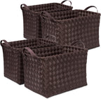 Large Handwoven Laundry Baskets - Set of 4