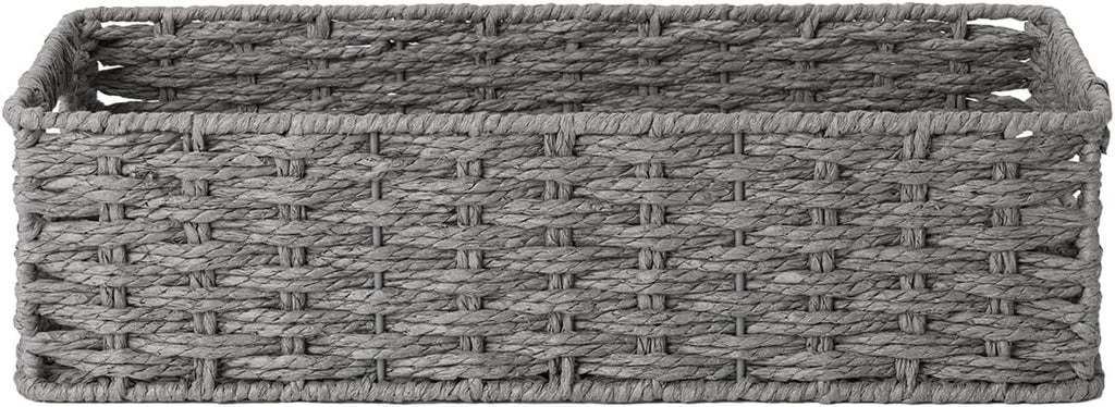 Water Hyacinth Toilet Paper Basket with Handles