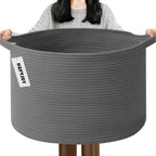 Cesta de manta tejida grande